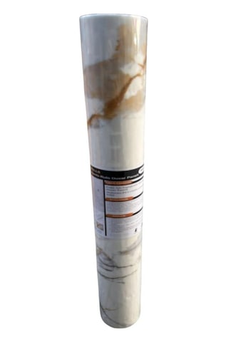 60cmx300cm Tek Parça Yapışkanlı Rulo Mermer Desenli Duvar Paneli Kağıdı Silinebilir Cf-1001-nexo Kahverengi - Krem