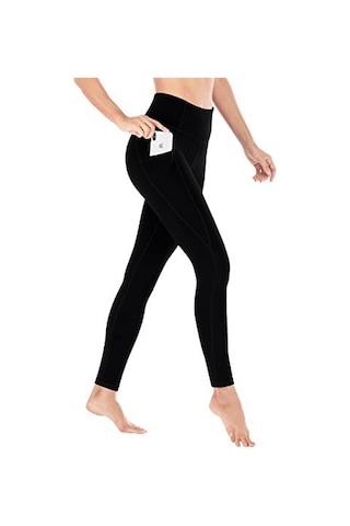 Kadın Yüksekbel Toparlayıcı Cepli Sporcu Tayt Yoga Pilates Fitnes 001