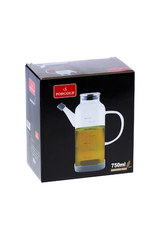 Porgold Yağlık Borosilikat Metal Kapaklı 750ml 6418 Gümüş