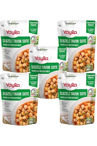 Yayla Yemek Hazır Sebzeli Tavuk Sote 200 Gr X5 Yayla Yemek Hazır Sebzeli Tavuk Sote 200 Gr X5