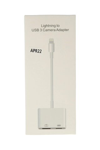 Apr22 Apple iPhone Uyumlu Otg 2in1 - Beyaz Ca0a3