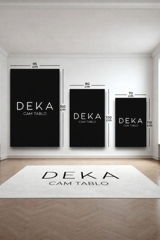 Dağ Ve Göl Manzarası Tekli Cam Tablo