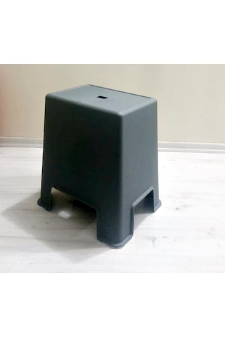 Geseus Büyük Boy Banyo Taburesi Çok Amaçlı Tabure Antrasit Siyah-129