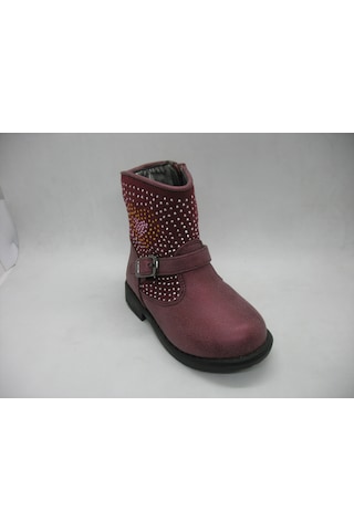 Pink Step 5219 Rozy Taşlı Kız Çocuk Bot Bordo