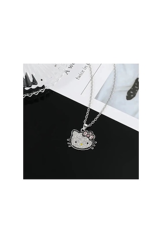 Hello Kitty 50.yıl Dönümü Özel Seri Kadın 925 Ayar Gümüş Zincir Kolye Genç Ve Hayranlarına Özel Verilecek En Özel Hediye