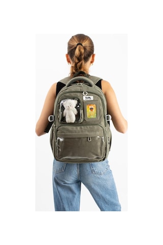 Ventis Maskotlu Unisex Okul Çantası Lise Ortaokul Sırt Çantası 43 30 Cm Çok Cepli Vnt9-a Yeşil