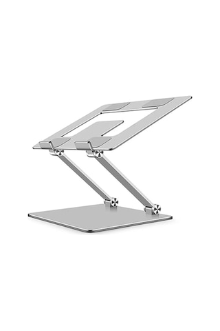 Bilgisayar Stand Dizüstü Bilgisayar Stand Katlanabilir Metal Yüksek Isı Dispidasyon Standı Ergonomik Gümüş
