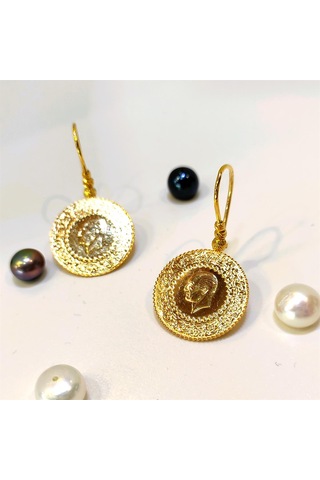 Altın Ürünler Dorika Toplu Çeyrekli Küpe