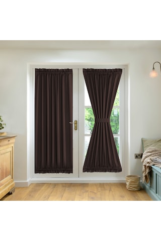 Vkemall 2 Adet Kahverengi Gölgeli Perde Seti - 63x182cm, Üç Katlı Örgü, Isı Ve Gürültü Yalıtımı, Makine Yıkama Uygun, Ayna Kordonlu Kahverengi