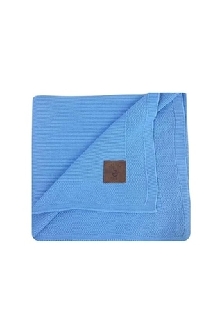 Lttle Dedi Dua Yumuşak Örme Bebek Battaniyesi, Oeko-tex 100 Sertifikalı - Hipoalerjenik Ve Isı Düzenleyici - Lüks Konfor, Nefes Alabilen Yapılı Çocuk Örtüsü, Mavi 80x100 Cm 36 Derece Üstü
