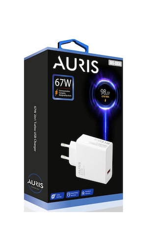 Auris ARS-CH36 67W Usb-a Salise Sayar Hızlı Şarj Aleti Başlık