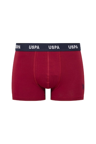 U.S. Polo Assn. Erkek Gri Melanj-Bordo-Baskılı 3 Lü Boxer-Gri Melanj-Bordo-Baskılı Gri Melanj - Bordo
