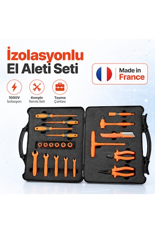 Elektrikli & Hibrit Araç Servisleri İçin 21 Parça 1000v İzolasyonlu El Aleti Seti