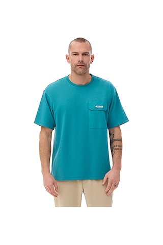 Columbia Csc Heritage Erkek Kısa Kollu T-shirt Cs0376 Mavi