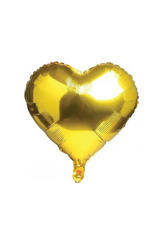 Altın Kalp Folyo Balon 40cm Sevgililer Günü Evlilik Teklifi Romantik Doğum Günü