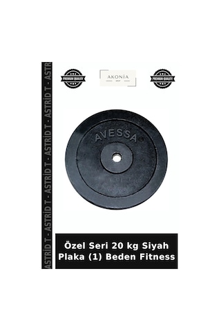 Özel Seri 20 Kg Siyah Plaka 1 Beden Fitness