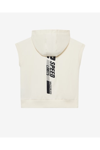 Skechers B 2 Yard Fleece Sleeveless Sweatshirt Büyük Erkek Çocuk Offwhite Sweatshirt Sk2510076-102 BEYAZ