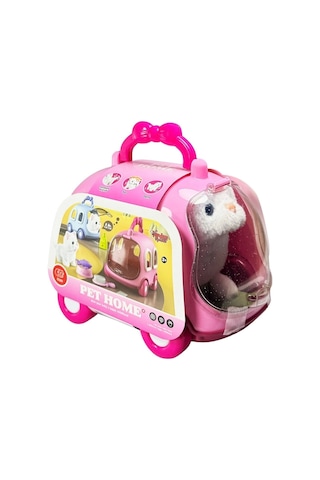 Jnd-6801 Taşıma Araba Çantalı Hareketli Pilli Kedi Set -vardem Oyuncak Standart