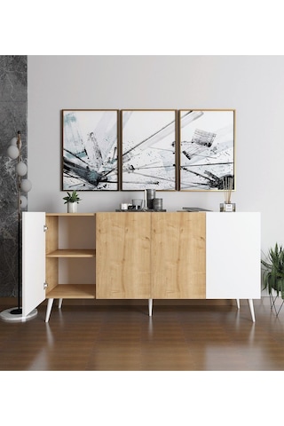 Floradesign Saphire Konsol / Konsol / Çok Amaçlı Dolap 160 Cm Beyaz-mese