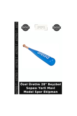 Özel Üretim 28" Beyzbol Sopası Yerli Mavi Model Spor Ekipman