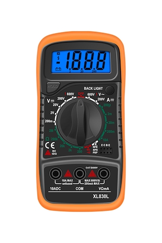 Yunboo Xl830l Sarı Dijital Multimetre: Elektrikçi İçin Yüksek Hassasiyetli Akım, Gerilim, Direnc Ölçer - Pil İle Teslim
