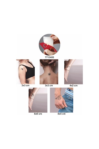 Dürüst Desenler 5 Li Set Geçici Dövme Kına Şablonu