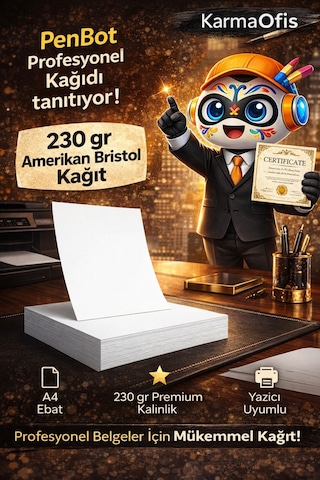 A4 230 Gr Amerikan Bristol Sertifika Kağıdı 10 Lu Kalın Belge Ve Sertifika Kağıdı