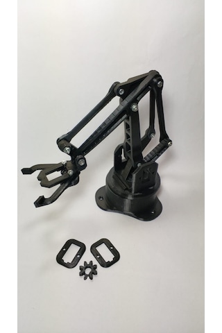 Robotdiyarı-Arduino Robot Kol Plastik Seti + Vida Seti