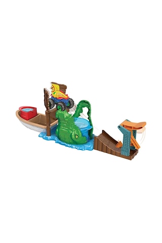 Hot Wheels Monster Trucks Renk Değiştiren Araçlar Timsahtan Kaçış Oyun Seti HGV14