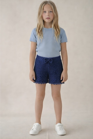 Esila Kids Kız Çocuk Şort Brode Lacivert