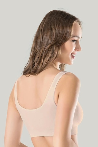 İkikareshop Kadın Gri Kalın Askılı Çıkarılabilir Pedli Örme Seamless Dikişsiz Basic Büstiyer Çok Renkli