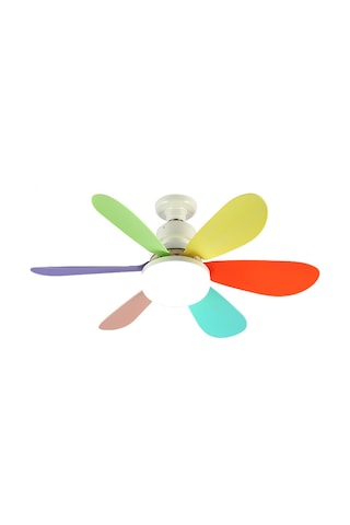 Gajeena Ev Odası Çocuk Odası Led Fan Lambası 40w Remsi Kontrol, Sürekli Işık Ayarı, Zamanlayıcı, 3 Renk Tonu Seçenekli