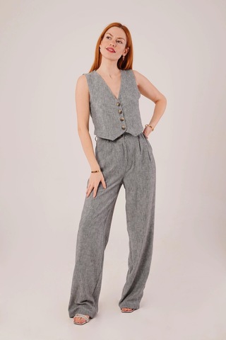 Defymoda Kırçıllı Desen Antrasit Takım Antrasit