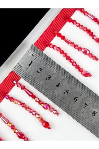 Slubov'u Boncuklu Püskül Bitişik, Dekoratif 50cm, Genişlik 5,5cm 406767254