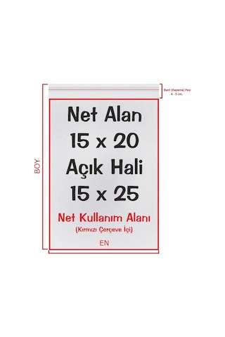 Cd Jelatini Şeffaf Bantlı Yapışkanlı Opp Jelatin Poşet 15 x 20 + 5 CM 50 Adet