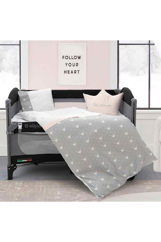 Elelelife Letto 6 Parça Park Yatak Bebek Uyku Seti Pudra