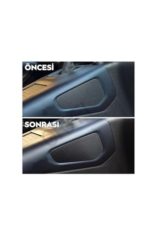 Ayrex Graficar Design Peugeot Rifter İle Uyumlu Iç Trim Kaplama Sticker Set, Mat Karbon Siyah Diğer