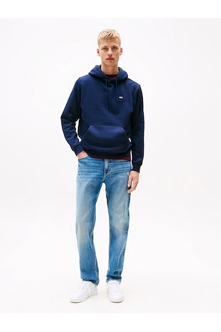 Tommy Hilfiger Tjm Reg S Flag Hoodıe Erkek Mavi Sweatshirt - Dm0dm20742