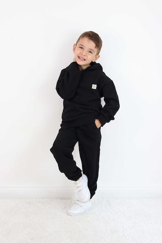 Miababy Unisex Kapşonlu Eşofman Takımı Siyah