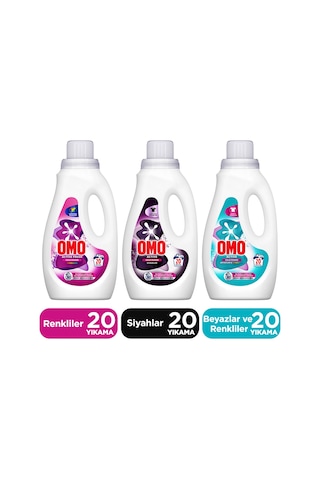 Omo Active Fresh Cold Power Renkliler Sıvı Deterjan 1000ml X1 Siyahlar X1 Beyazlar Ve Renkliler X1 Diğer