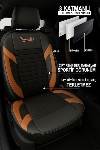 Formentor Tay Tüyü Oto Koltuk Kılıfı Ford Focus-fiesta-escort Uyumlu Taba
