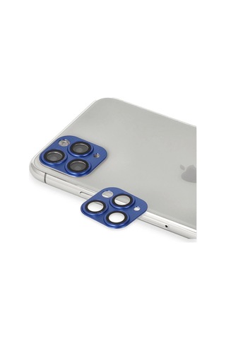 Mey İthalat Apple, Uyumlu iPhone 11 Pro Max Pers Alüminyum Kamera Lens - Lacivert