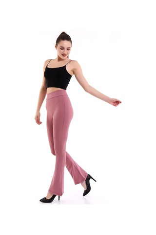 Self Clothing Kadın Gül Kurusu Yüksek Bel Fitilli Dayanıklı Örme Kumaş ToparlayGül Kurusu Gülkurusu