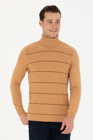 U.s. Polo Assn. Balıkçı Yaka Kum Erkek Triko 1678366 001