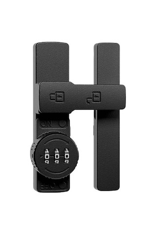 Pazly Anahtarsız Çinko Alaşım Dolabı Kilidi - Güvenli Depolama Kapıları İçin Kolay Kurulum Kilitli Kapı Kilidi Black, Flat