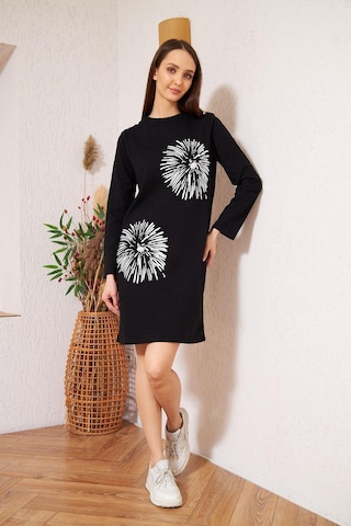 Darlin Moda Siyah Düğme Detaylı Tunik DM60346 Siyah