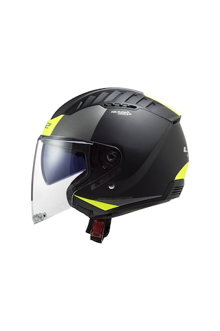 Ls2 Copter 2 Urbane Açık Kask Neon Sarı - Mat Siyah