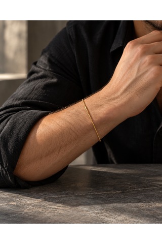 14 Ayar Altın Dorika Unisex Kelepçe Bilezik İç Teli Dahil Altın 1,90-2,00 Gr