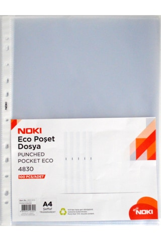 Noki Eco Poşet A4 Dosya 100'lü Paket