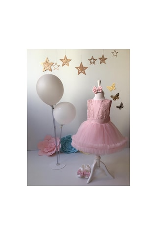 Hayy Baby Kids Wear Dantelli Pembe Tütü Elbise Hayy Baby Kids Wear Dantelli Pembe Tütü Elbise
